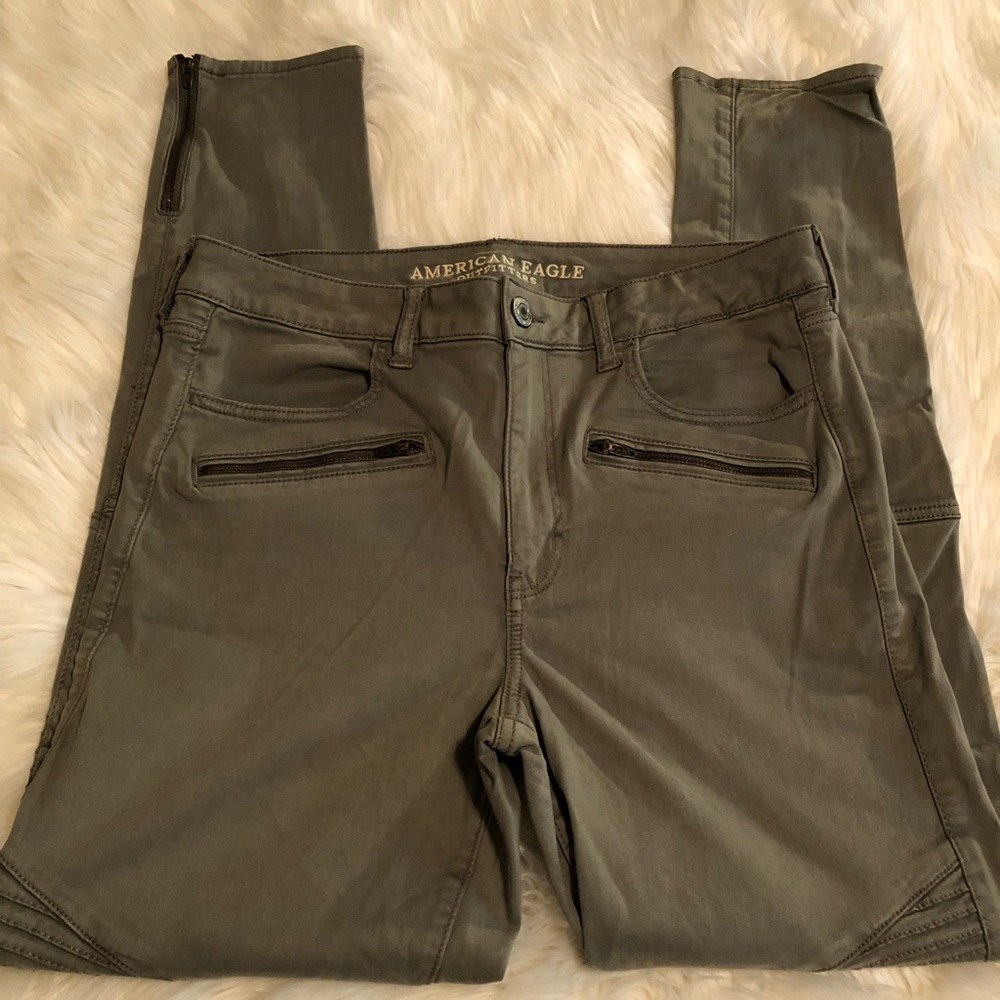 American Eagle Outfitters Olive Green Skinny Pants